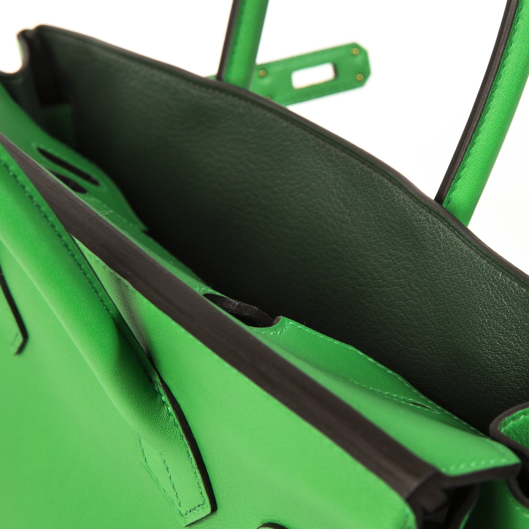 Hermès 30 Bambou Vert Foncé Togo RGHW HSS