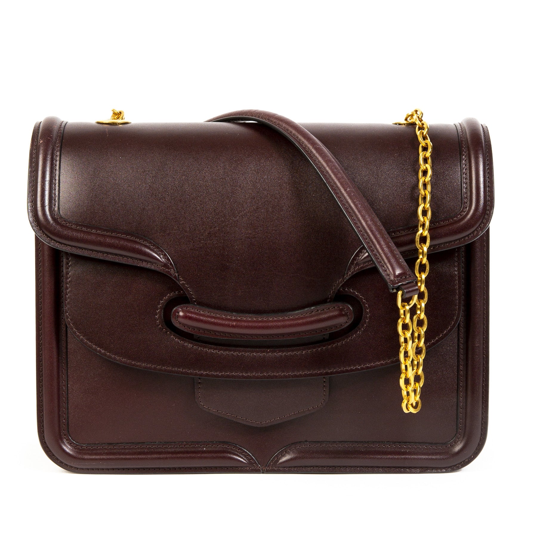Alexander McQueen Brown Heroine Crossbody Bag.