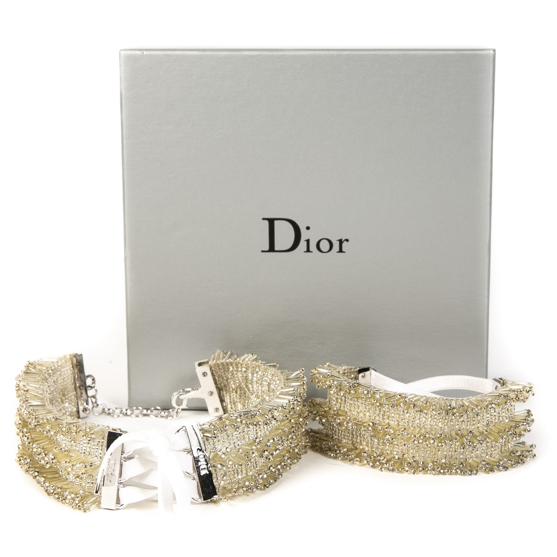 Authentique seconde main vintage Dior Beaded Necklace Bracelet and Earrings Set achète en ligne webshop LabelLOV