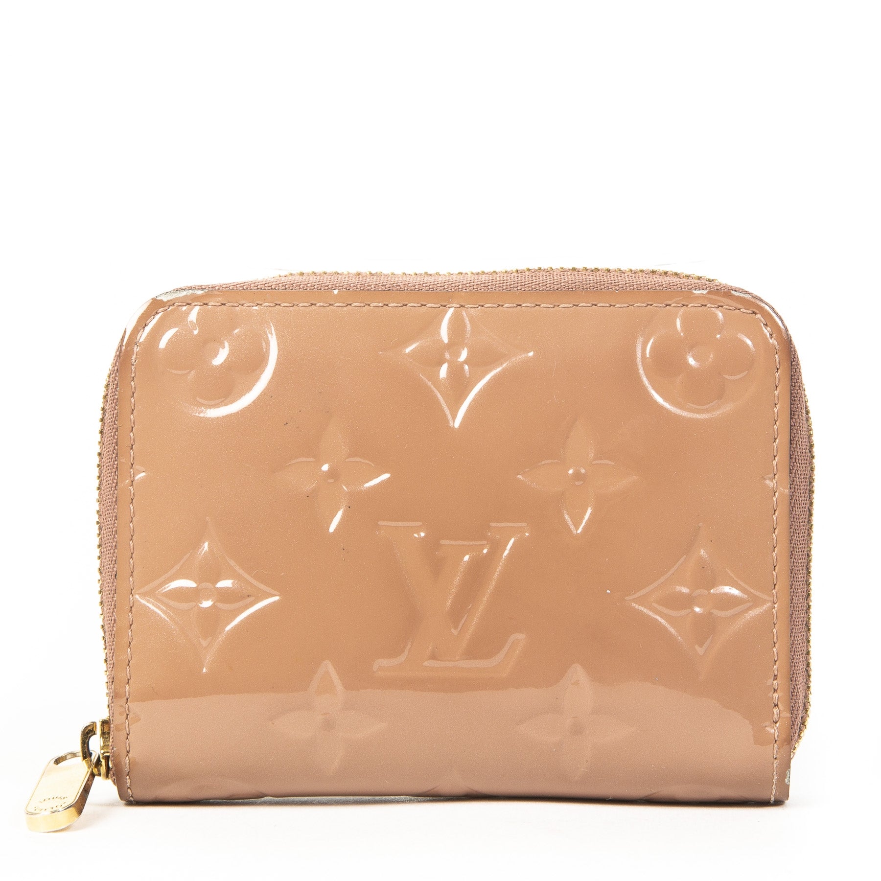 Louis Vuitton Vernis Zippy Compact Wallet Vieux Rose