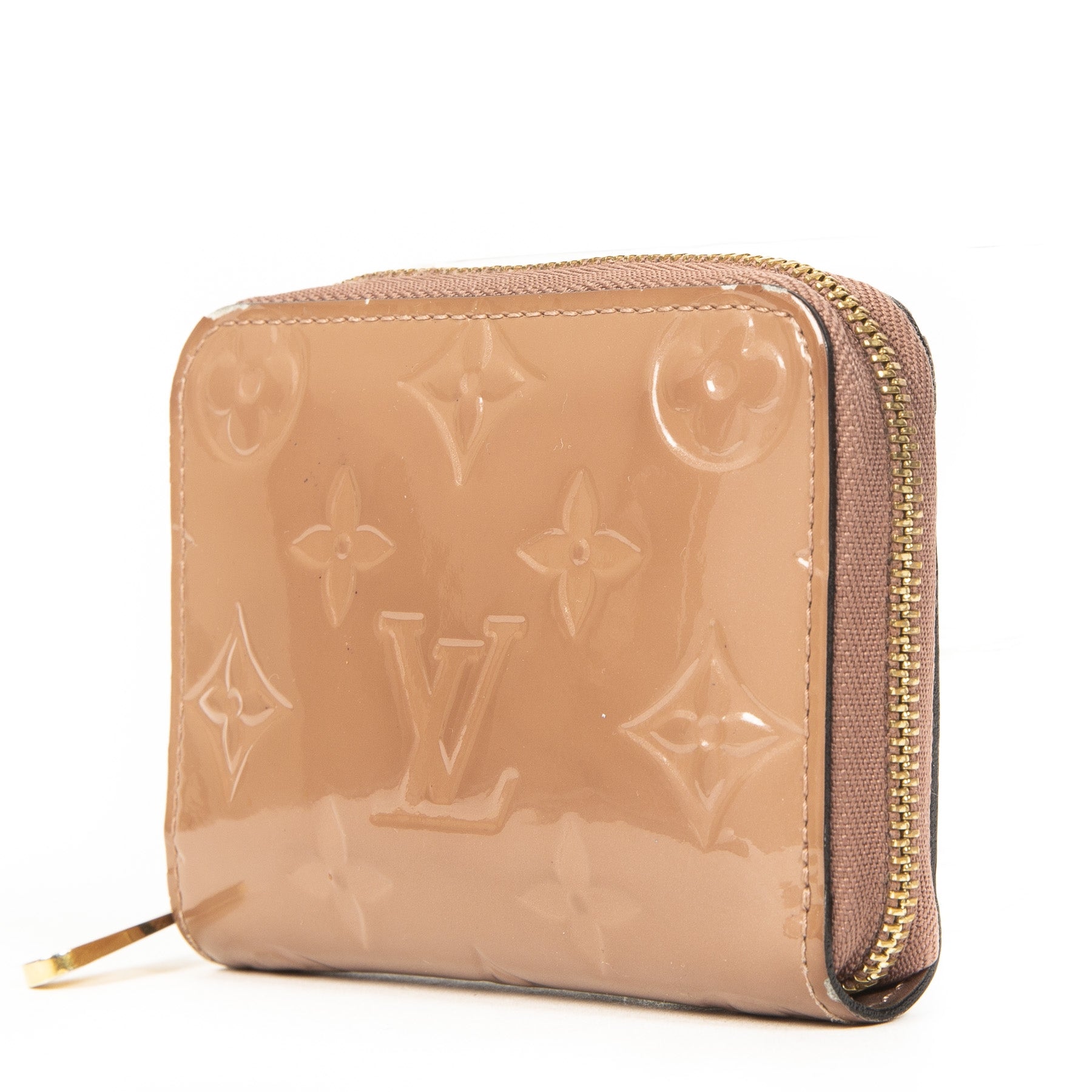 Louis Vuitton Vernis Zippy Compact Wallet Vieux Rose
