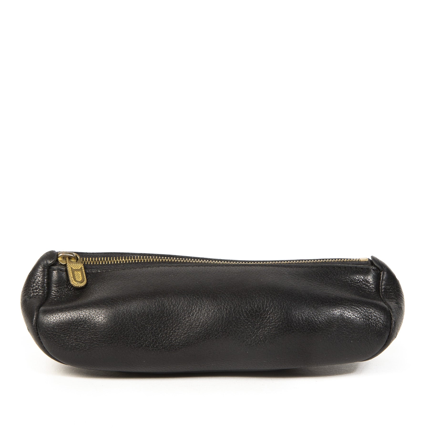 Authentieke tweedehands Delvaux Black Leather Pochette juiste prijs veilig online winkelen LabelLOV webshop luxe merken