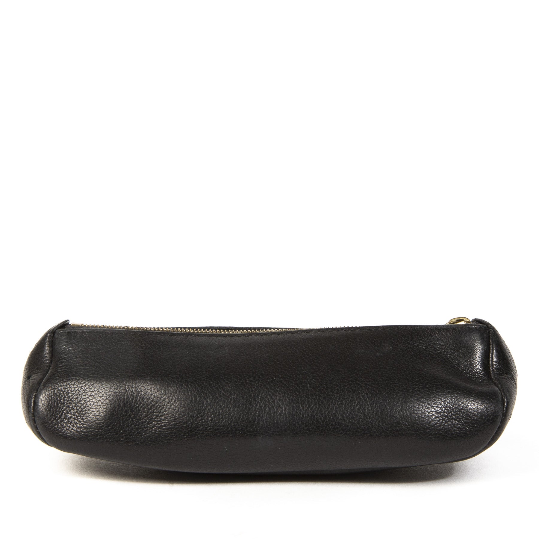 Authentieke tweedehands Delvaux Black Leather Pochette juiste prijs veilig online winkelen LabelLOV webshop luxe merken