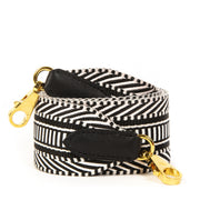Authentieke Tweedehands Hermès White & Black Bag Strap Sangle Cavale juiste prijs veilig online shoppen luxe merken webshop winkelen Antwerpen België mode fashion