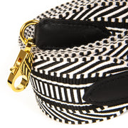 Authentieke Tweedehands Hermès White & Black Bag Strap Sangle Cavale juiste prijs veilig online shoppen luxe merken webshop winkelen Antwerpen België mode fashion