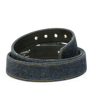 Authentique seconde main vintage Chanel Denim Belt achète en ligne webshop LabelLOV