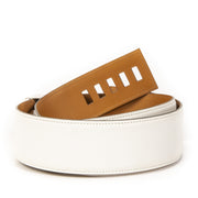 Authentieke Tweedehands Rare Hermès White Collier De Chien Belt juiste prijs veilig online shoppen luxe merken webshop winkelen Antwerpen België mode fashion