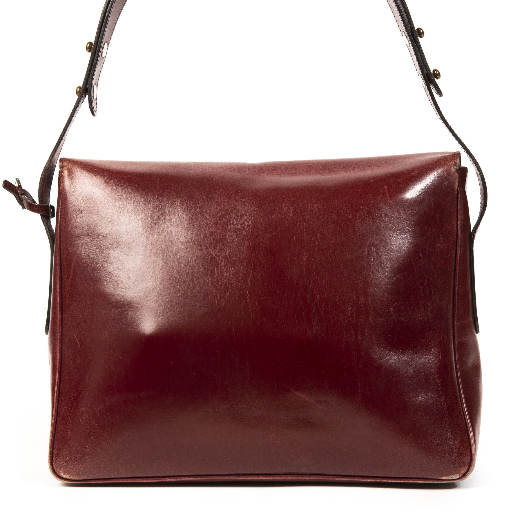 Delvaux Burgundy poirier Shoulder Bag