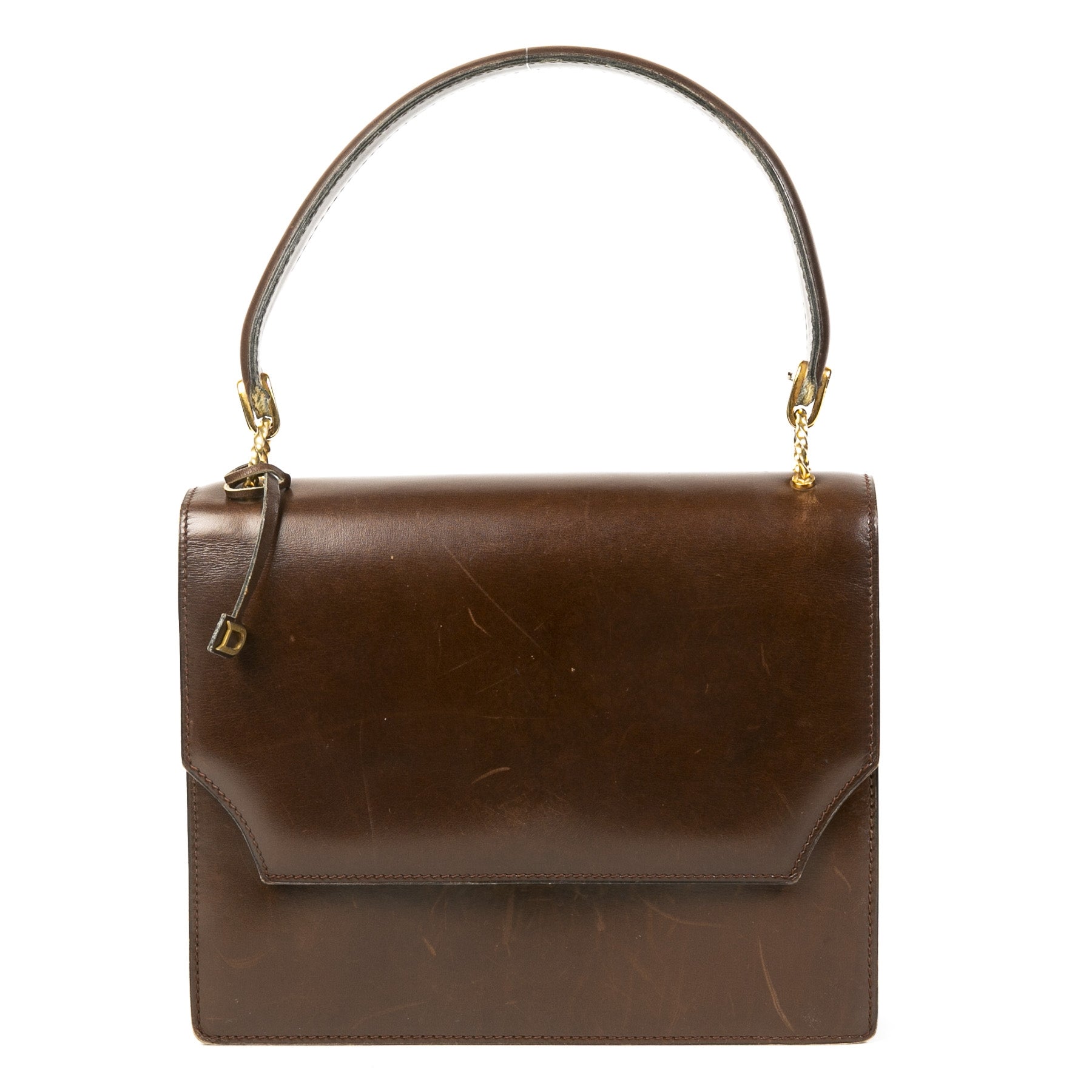Delvaux Brown Top Handle Bag