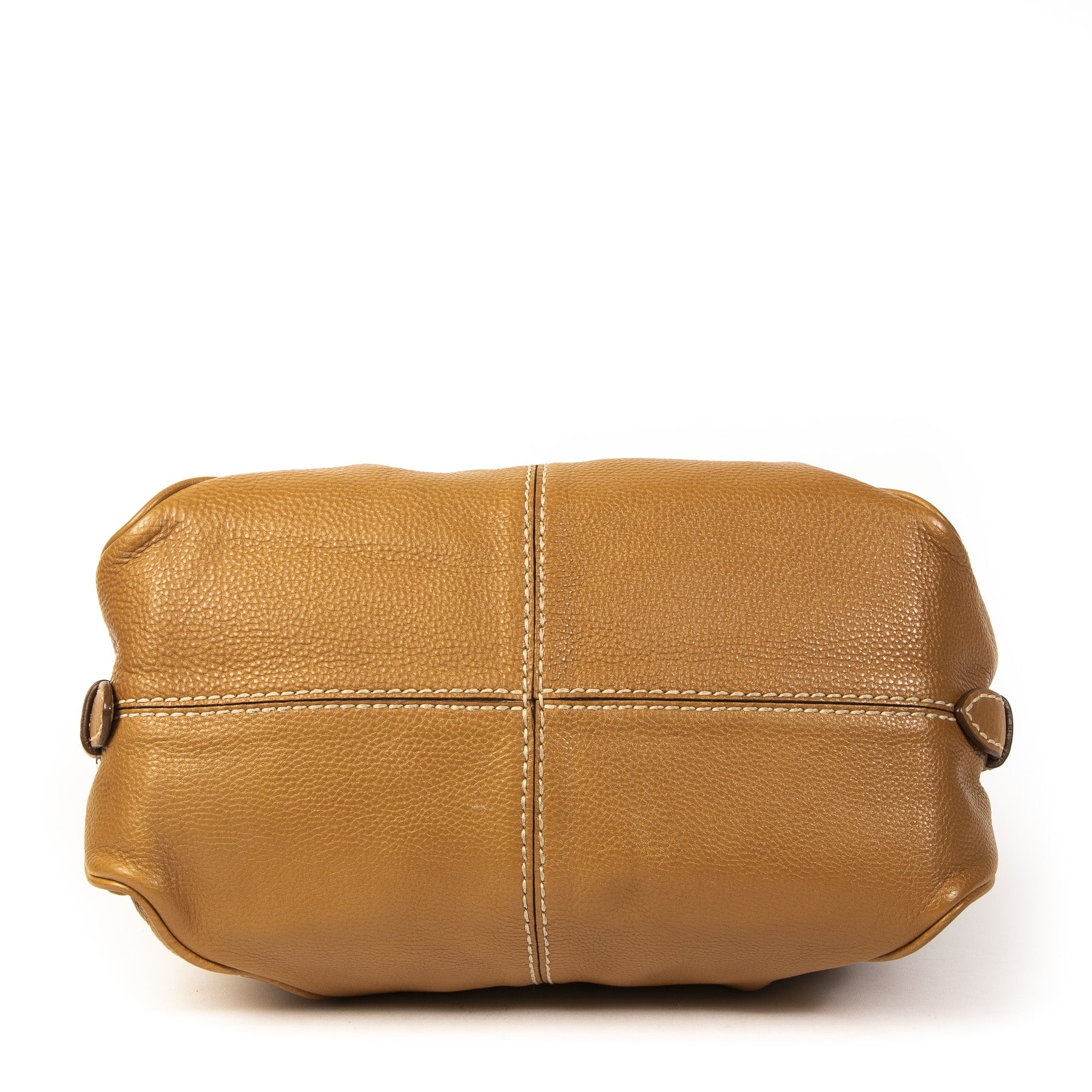 Authentieke Tweedehands Tods Camel Shoulder Bag juiste prijs veilig online shoppen luxe merken webshop winkelen Antwerpen België mode fashion