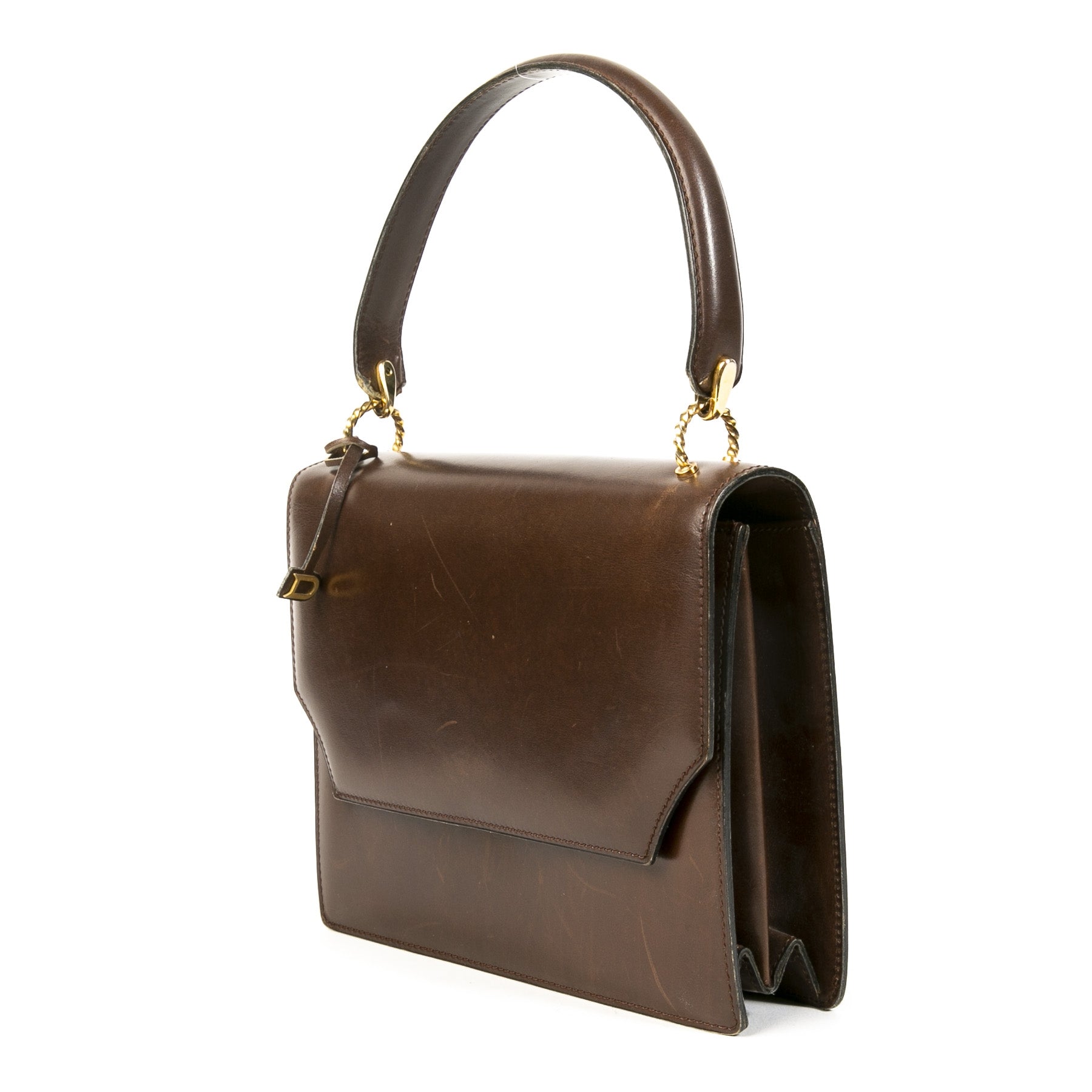 Delvaux Brown Top Handle Bag
