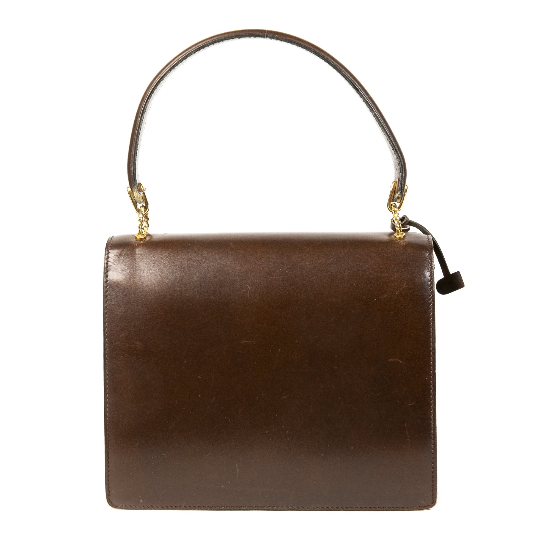 Delvaux Brown Top Handle Bag