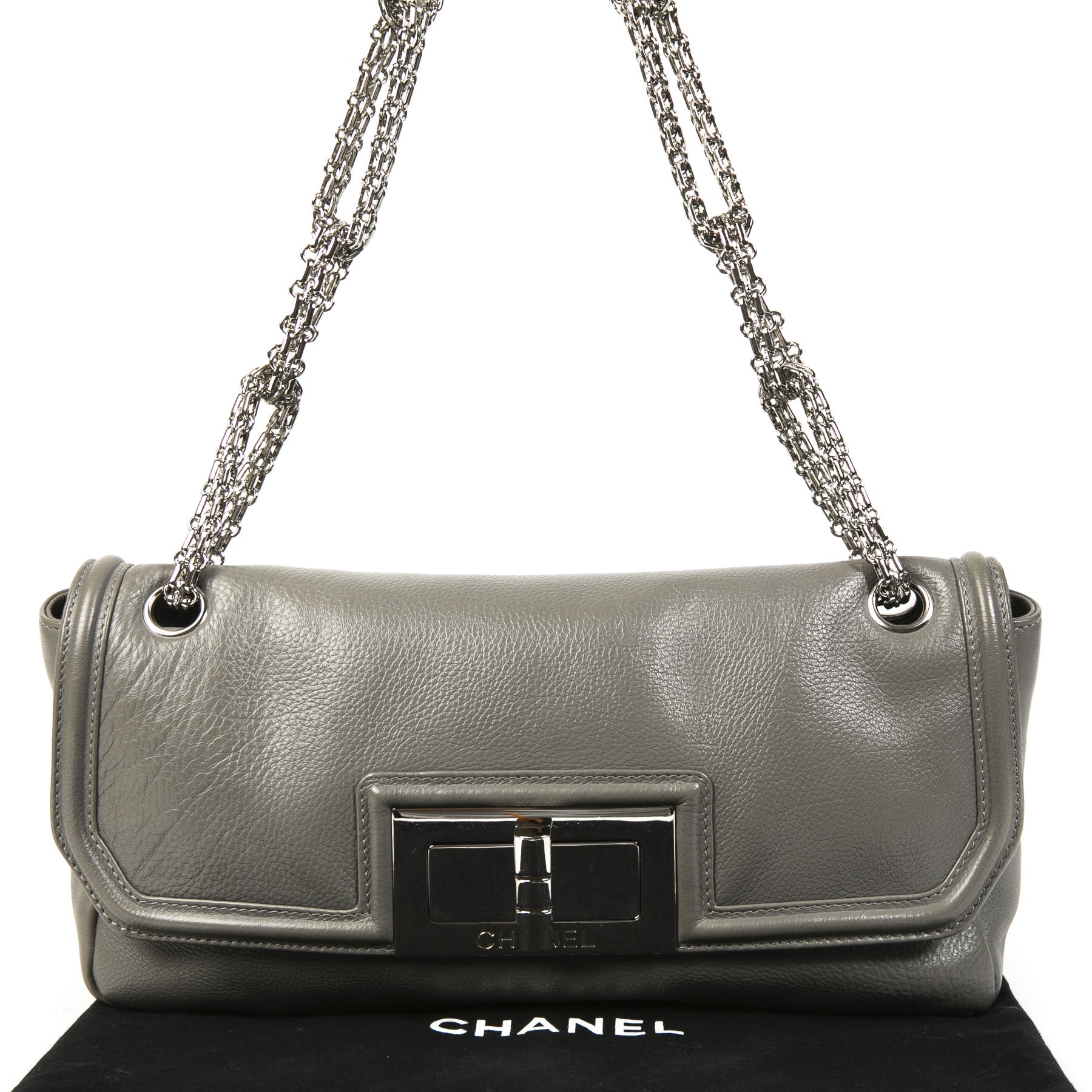 Chanel Charcoal Grey Flap Bag