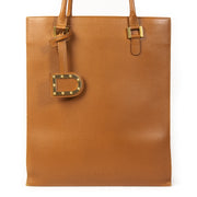 Authentieke Tweedehands Delvaux Cognac Leather Tote Bag juiste prijs veilig online shoppen luxe merken webshop winkelen Antwerpen België mode fashion