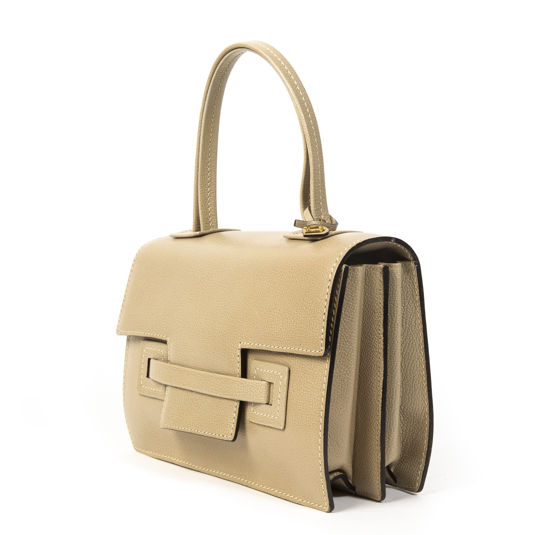 koop veilig online jou tweedehands Delvaux Sand Top Handle