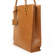 Authentieke Tweedehands Delvaux Cognac Leather Tote Bag juiste prijs veilig online shoppen luxe merken webshop winkelen Antwerpen België mode fashion