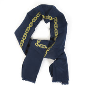 Buy this authentic second-hand vintage Celine Blue Chain Printed Scarf at online webshop LabelLOV. Safe and secure shopping.