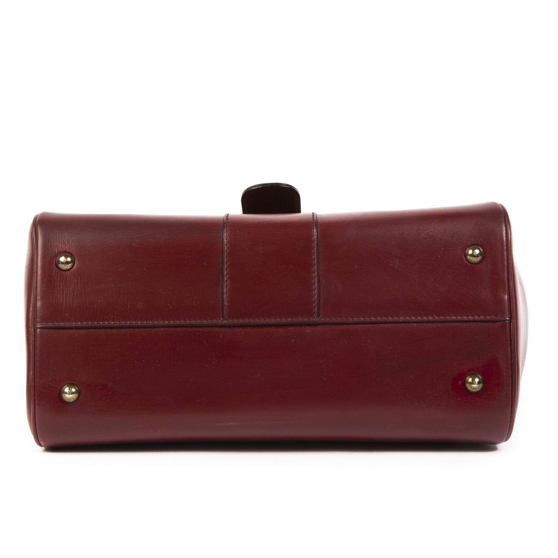 Koop deze authentieke tweedehands vintageDelvaux Vintage Burgundy Boxcalf Brillant MM bij online webshop LabelLOV.