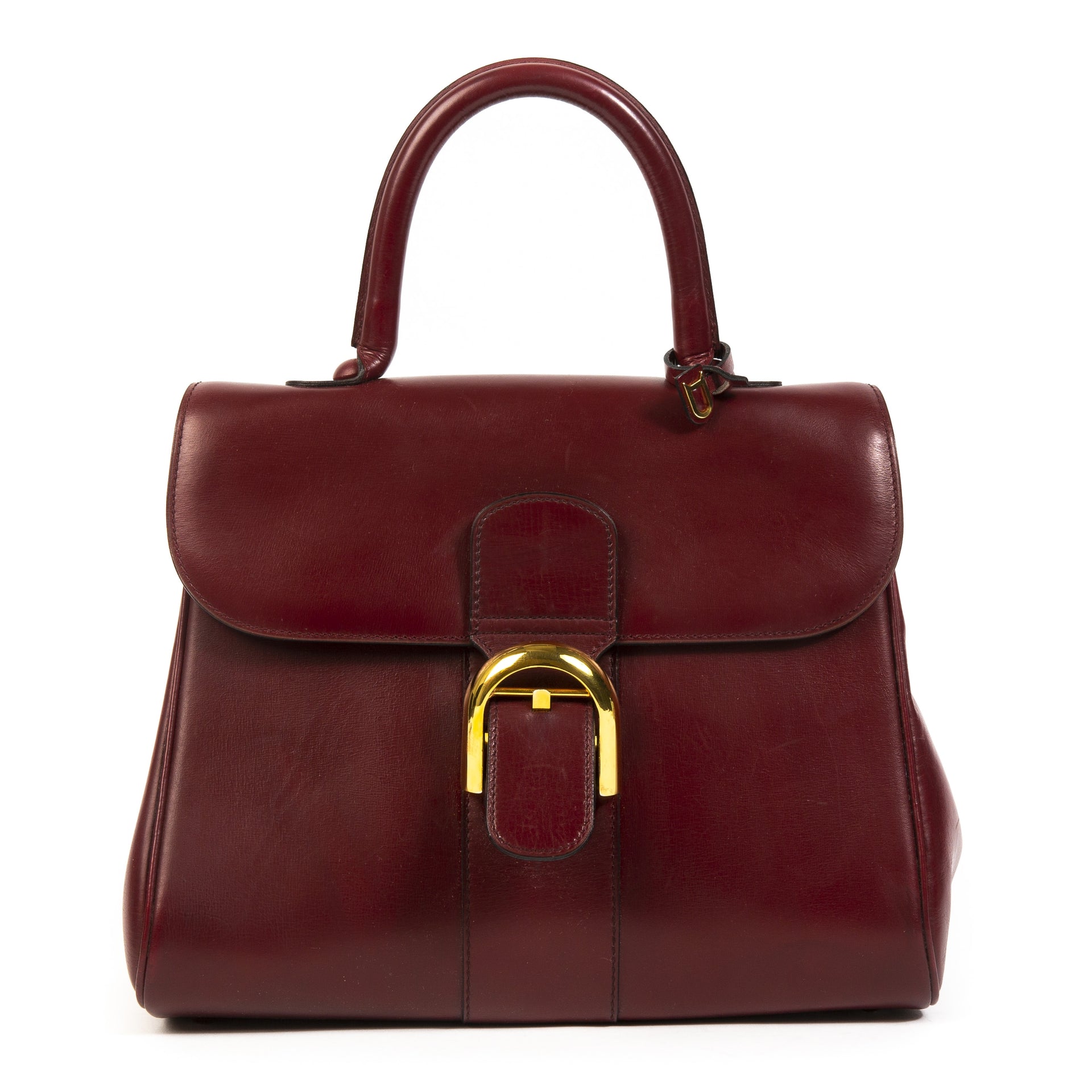 Delvaux Vintage Burgundy Boxcalf Brillant MM