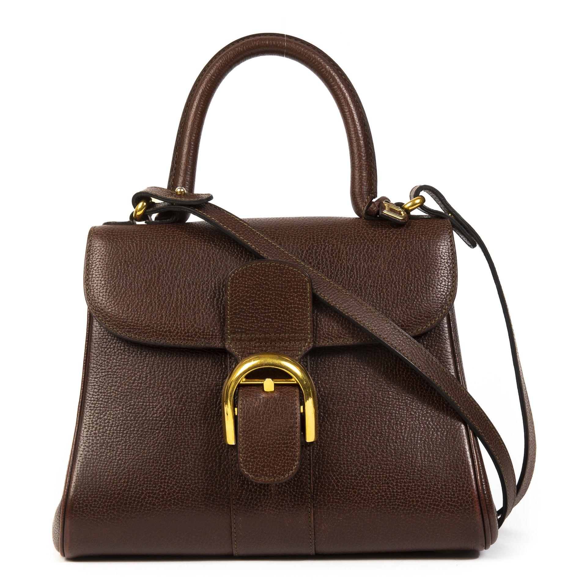 Delvaux Brown Brillant PM Bag + Strap
