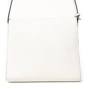 Authentieke Tweedehands Delvaux White Leather Gold D Shoulder Bag juiste prijs veilig online shoppen luxe merken webshop winkelen Antwerpen België mode fashion