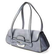 Authentieke Tweedehands Tods Blue Leather Shoulder Bag juiste prijs veilig online shoppen luxe merken webshop winkelen Antwerpen België mode fashion