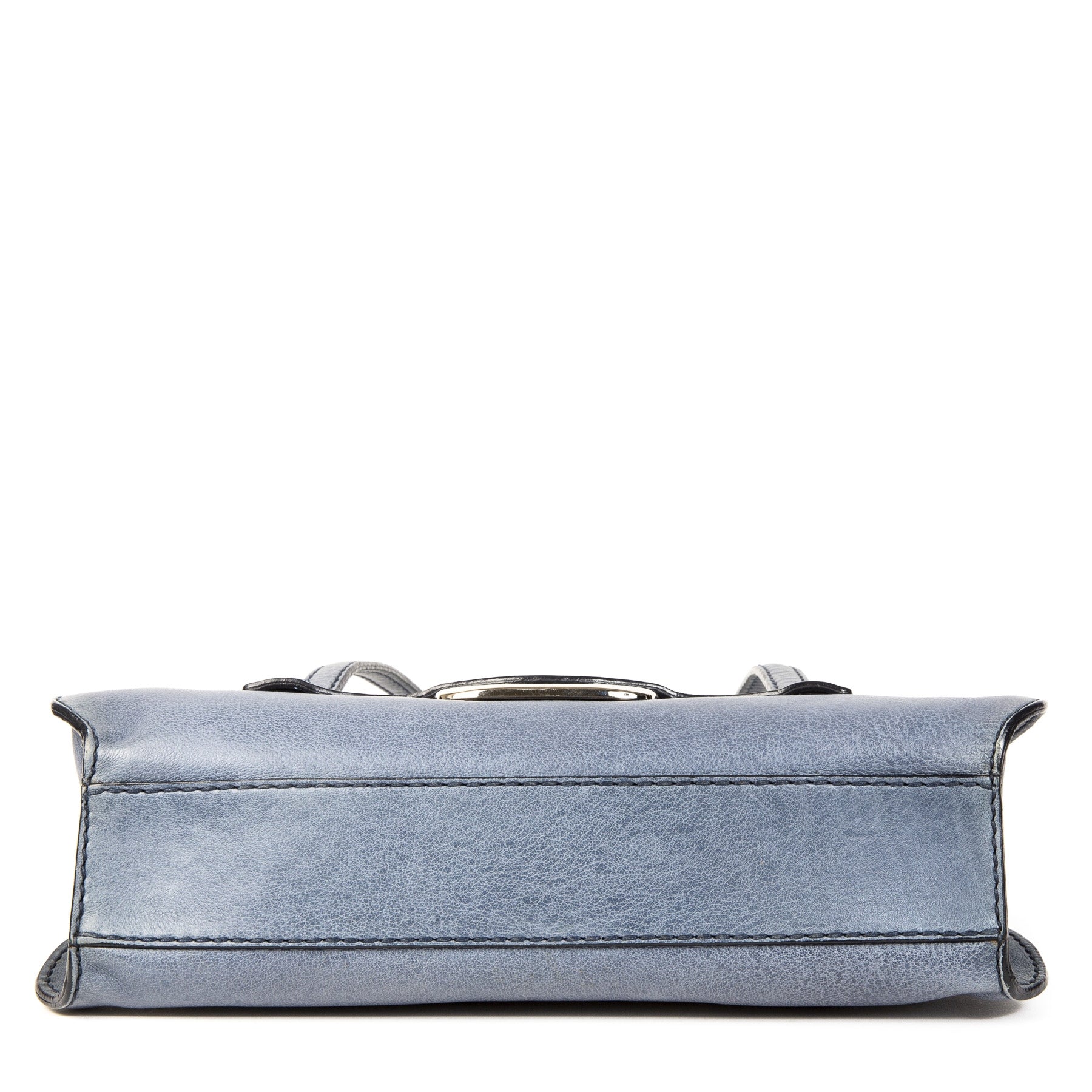 Authentieke Tweedehands Tods Blue Leather Shoulder Bag juiste prijs veilig online shoppen luxe merken webshop winkelen Antwerpen België mode fashion