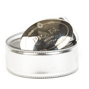 Prada Silver Logo Belt - SIZE 80. Buy authentic secondhand Prada logo belt original at labellov antwerp vintage designer items.