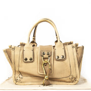 Authentieke tweedehands Chloé Beige Leather schoudertas juiste prijs veilig online winkelen LabelLOV webshop luxe merken winkelen Antwerpen België mode fashion