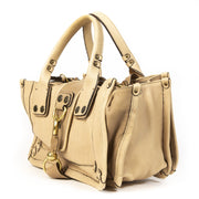Authentieke tweedehands Chloé Beige Leather schoudertas juiste prijs veilig online winkelen LabelLOV webshop luxe merken winkelen Antwerpen België mode fashion