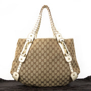 acheter en linge seconde main Gucci Monogram Medium Pelham Shoulder Bag Off White