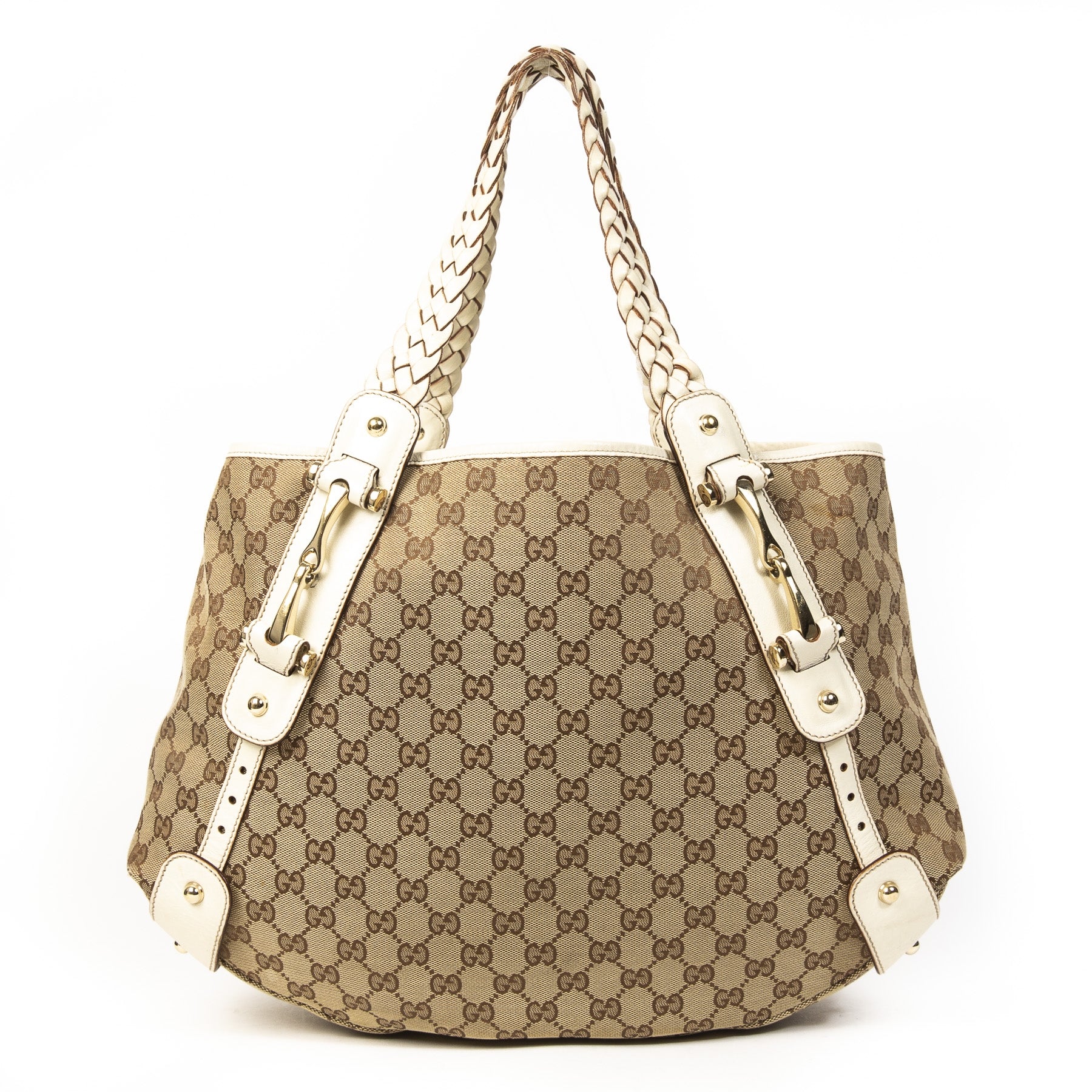 Gucci Monogram Medium Pelham Shoulder Bag Off White veilig online