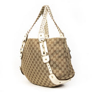 shop safe online secondhand Gucci Monogram Medium Pelham Shoulder Bag Off White