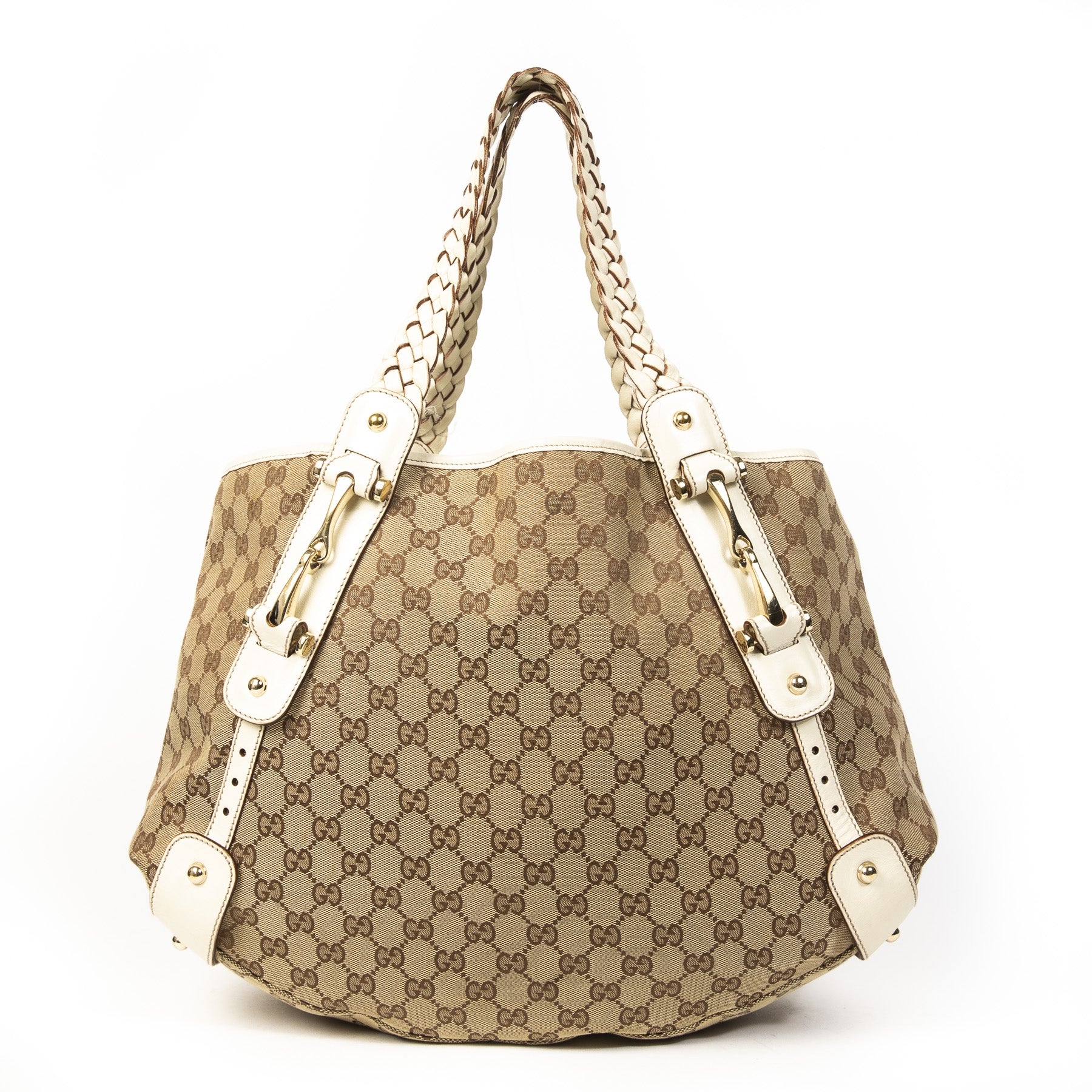 Gucci Monogram Medium Pelham Shoulder Bag Off White