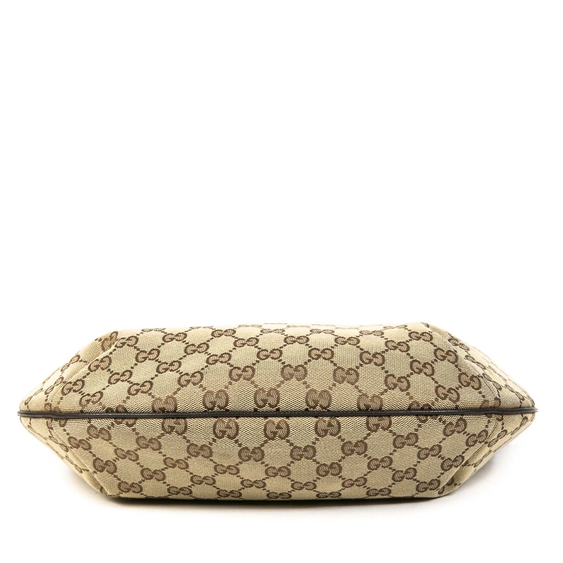 Authentieke Tweedehands Gucci Monogram Canvas Shoulder Bag juiste prijs veilig online shoppen luxe merken webshop winkelen Antwerpen België mode fashion