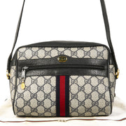 Authentique seconde main vintage Gucci Web Monogram Blue Crossbody Bag achète en ligne webshop LabelLOV