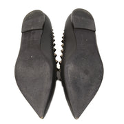 Valentino Garavani Noir Black Rockstud Flats - size 39.5