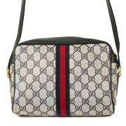Authentic second-hand vintage Gucci Web Monogram Blue Crossbody Bag buy online webshop LabelLOV