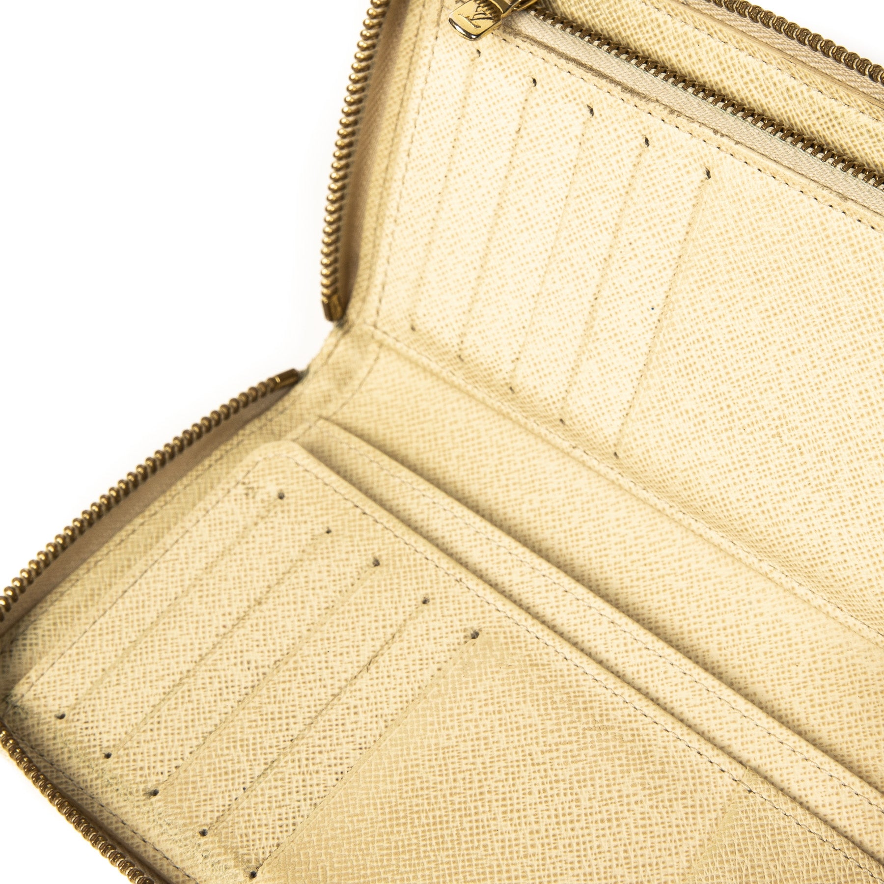 Louis Vuitton Damier Azur Leren Zippy Portemonnee