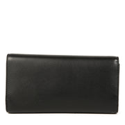 Authentieke Tweedehands Delvaux Black Leather Wallet juiste prijs veilig online shoppen luxe merken webshop winkelen Antwerpen België mode fashion