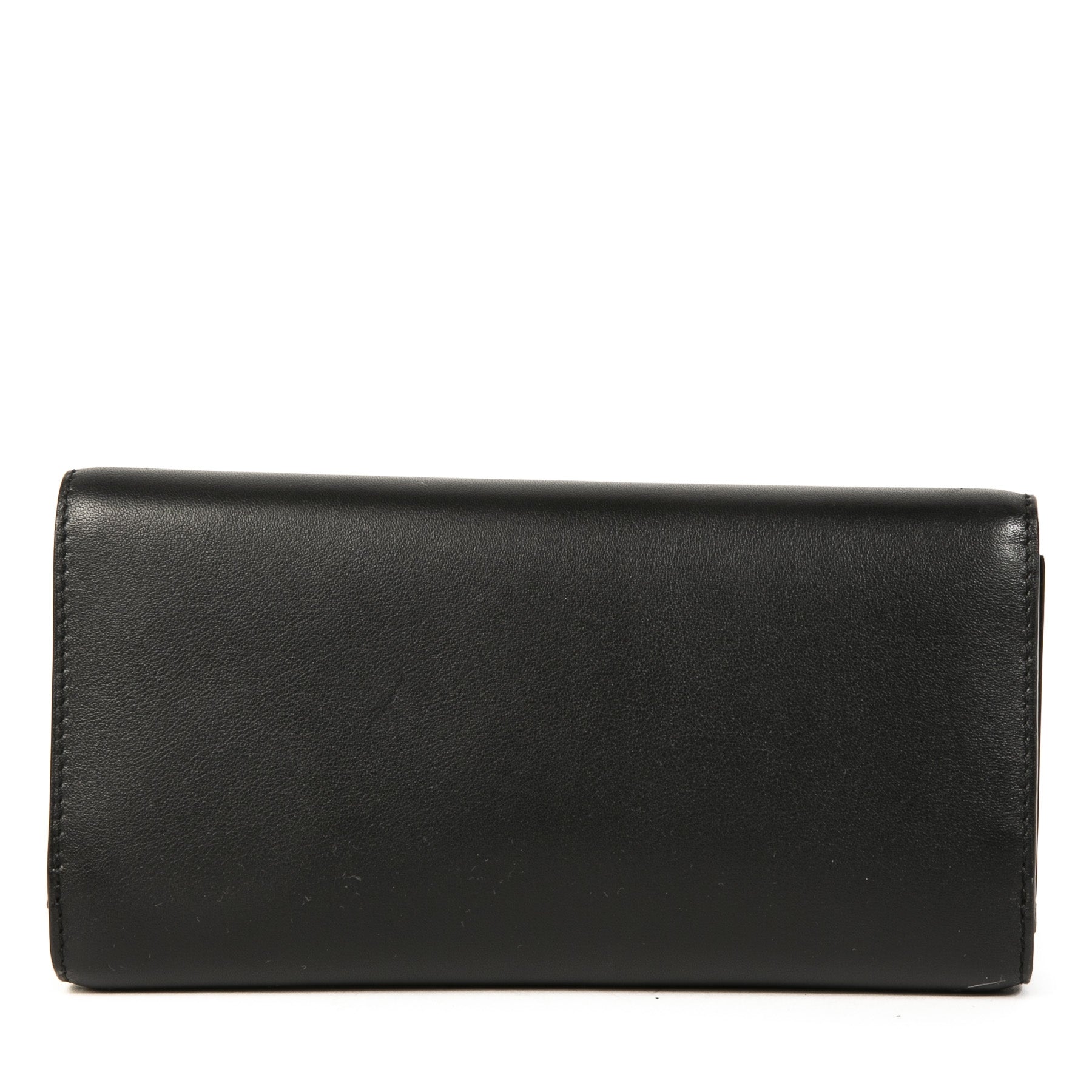 Authentieke Tweedehands Delvaux Black Leather Wallet juiste prijs veilig online shoppen luxe merken webshop winkelen Antwerpen België mode fashion