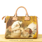 Authentieke Tweedehands Louis Vuitton Masters x Jeff Koons Pink Speedy 30 Fragonard Bag juiste prijs veilig online shoppen luxe merken webshop winkelen Antwerpen België mode fashion