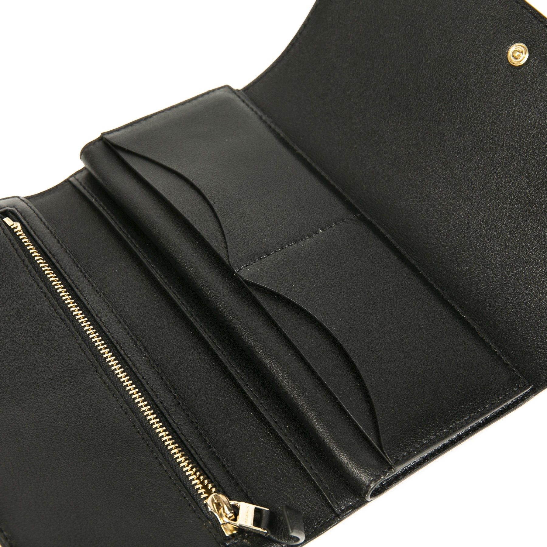 Authentieke Tweedehands Delvaux Black Leather Wallet juiste prijs veilig online shoppen luxe merken webshop winkelen Antwerpen België mode fashion
