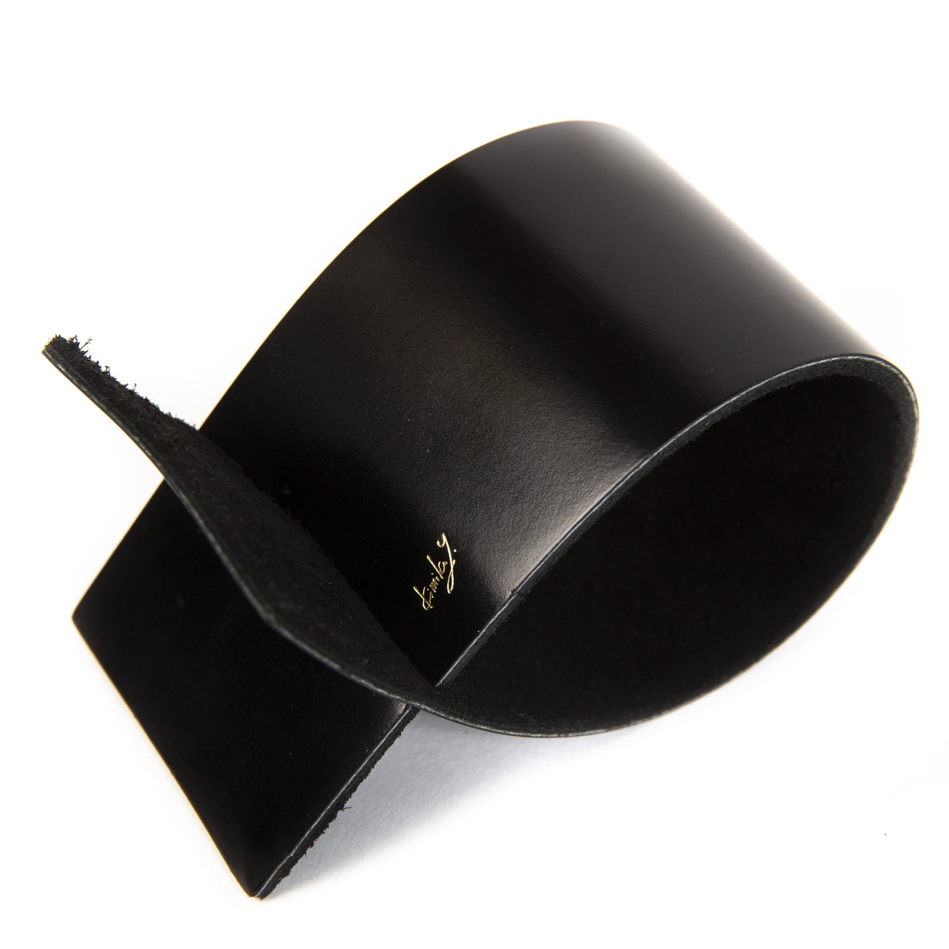 Delvaux Black Kimiko J. Leather Bracelet