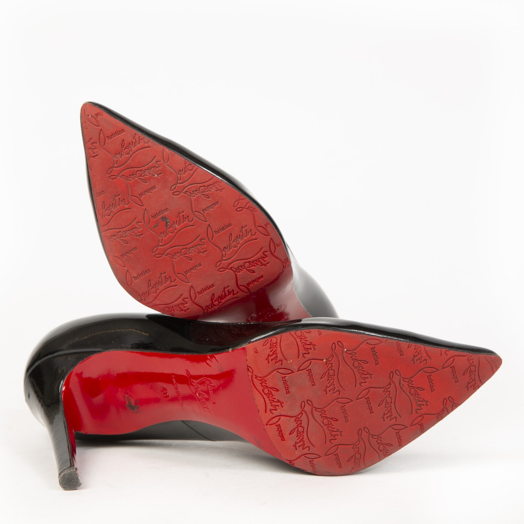 Christian Louboutin Pigalle 100 Patent Black Pumps