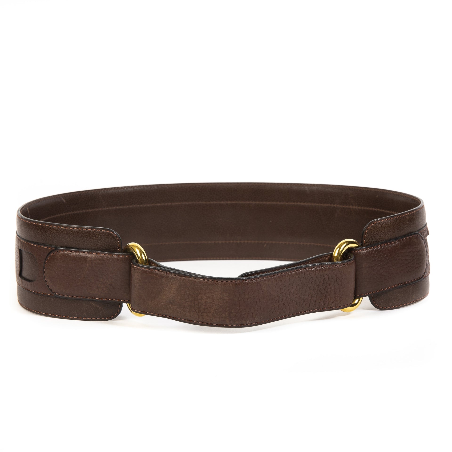 Delvaux Dark Brown Belt - Size 85 for the best price at Labellov secondhand luxury in Antwerp