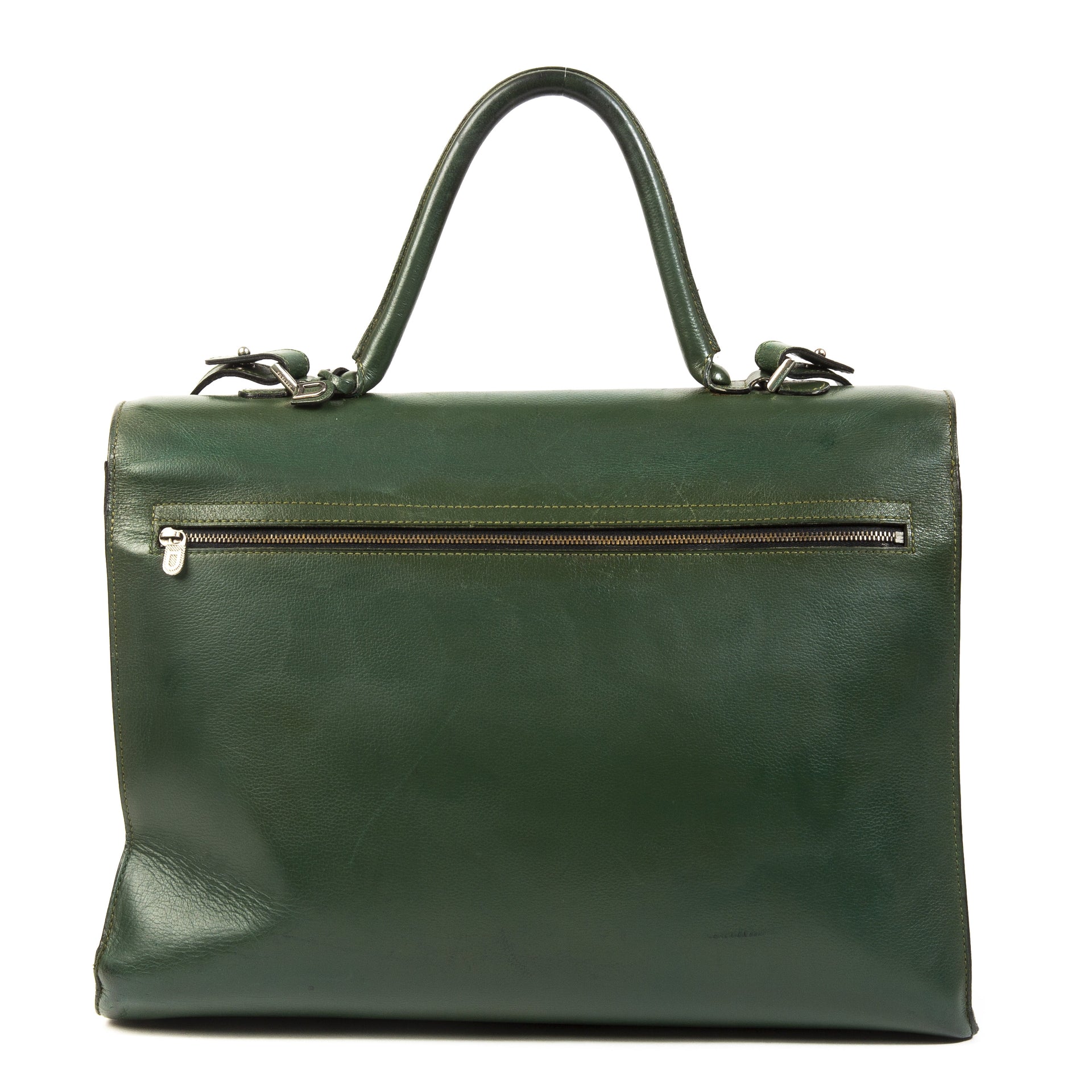 Koop deze authentieke tweedehands vintage Delvaux Green Brillant GM bij online webshop LabelLOV.