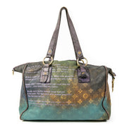 Authentieke Tweedehands Louis Vuitton Multicolor Monogram Karung Richard Prince Heartbreak Jokes Tote juiste prijs veilig online shoppen luxe merken webshop winkelen Antwerpen België mode fashion