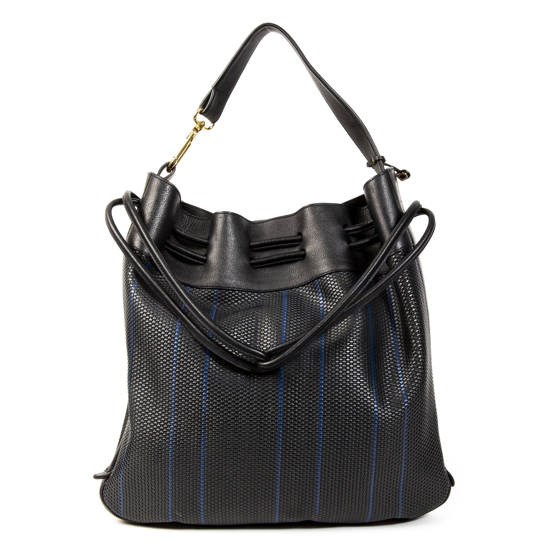 Delvaux Toile De Cuir Bucket Bag