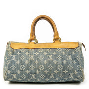 Authentieke Tweedehands Louis Vuitton Monogram Denim Top Handle Bag juiste prijs veilig online shoppen luxe merken webshop winkelen Antwerpen België mode fashion